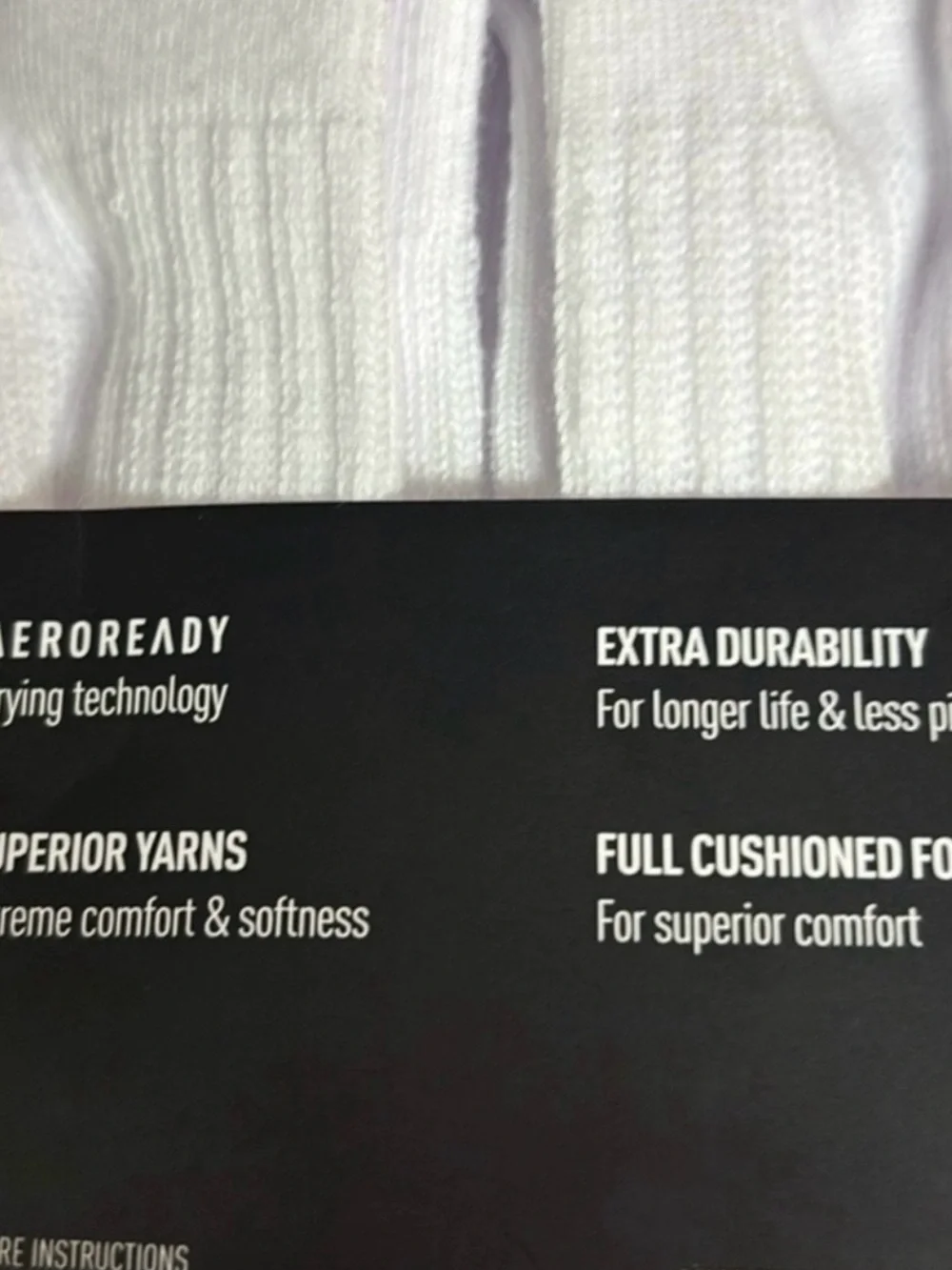 New Adidas Socks Men’s 6 Pair White Cushioned Crew Sock Casual Athletic Active